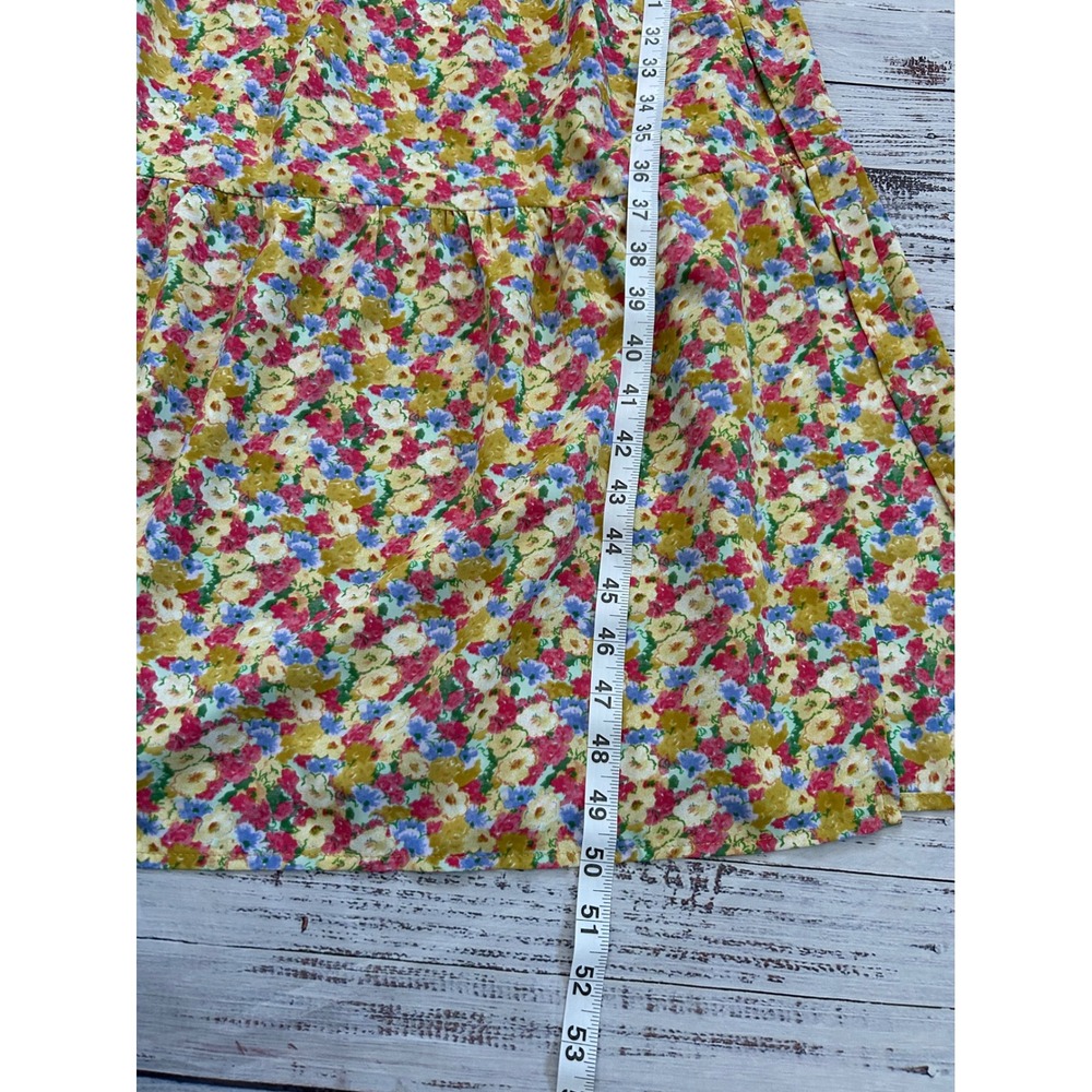 LUSH Floral Print Square Neck Tie Front Maxi Dress‎ Women's Size M - Picture 8 of 8